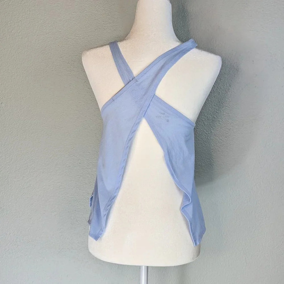 Nike Women's Blue Dri-FIT Cross-Back Sleeveless Racerback Athleisure Tank  XS - Picture 4 of 7